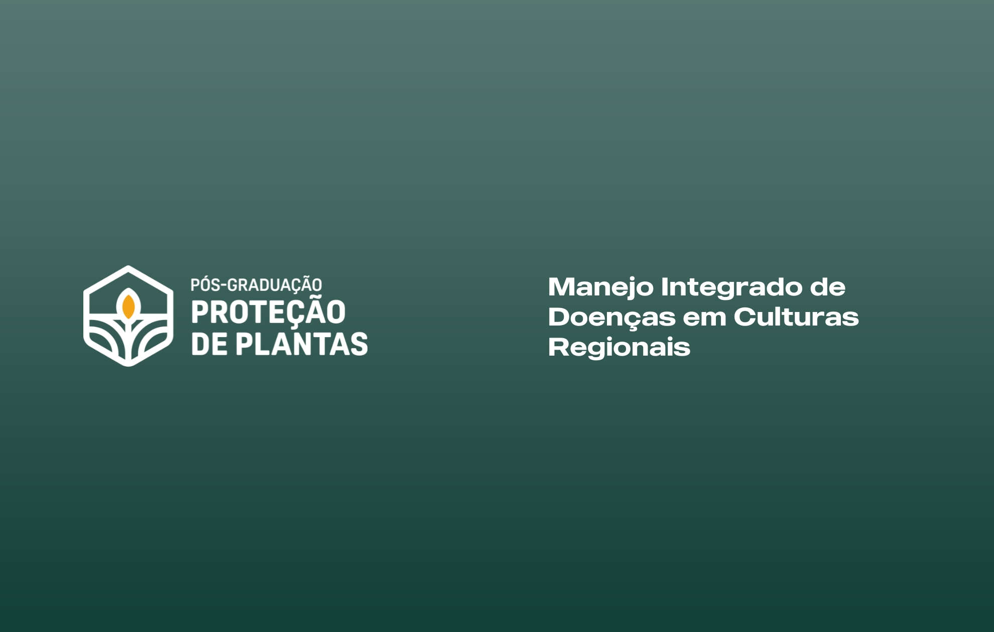 MANEJO INTEGRADO DE DOENÇAS EM CULTURAS REGIONAIS