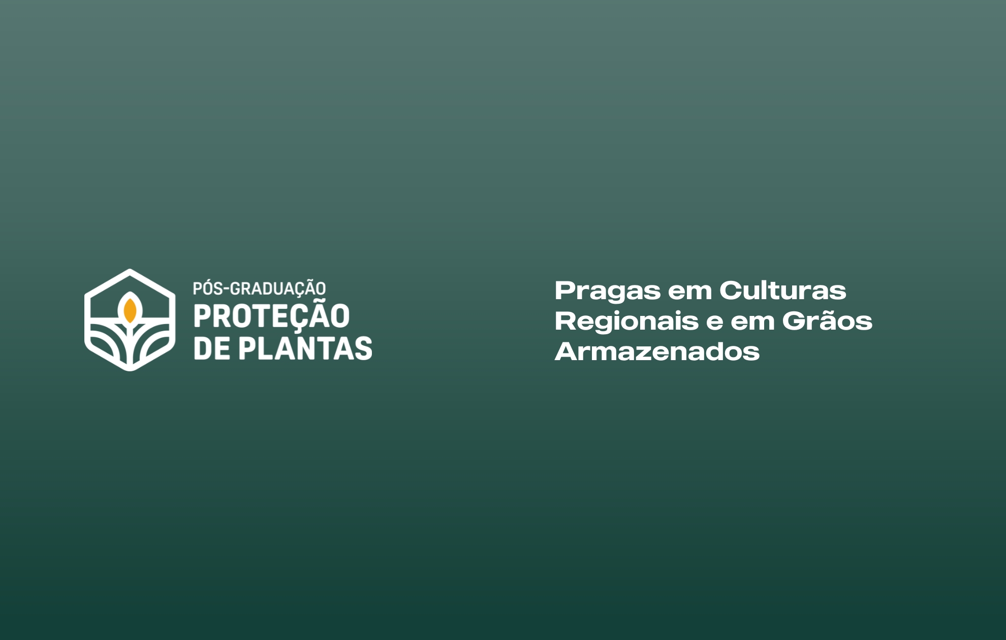 PRAGAS EM CULTURAS REGIONAIS E EM GRÃOS ARMAZENADOS