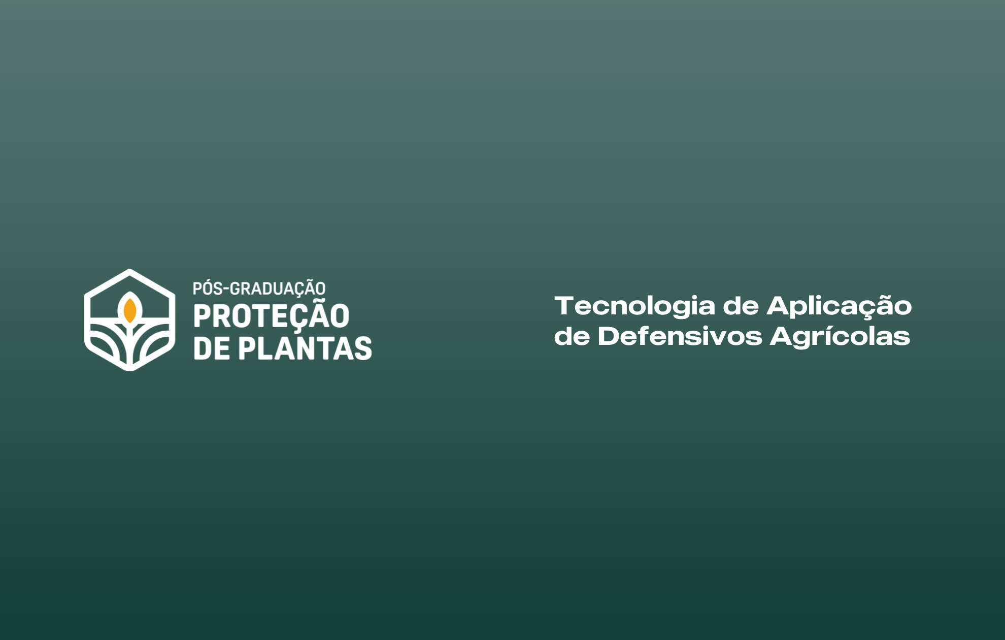  TECNOLOGIA DE APLICAÇÃO DE DEFENSIVOS AGRÍCOLAS